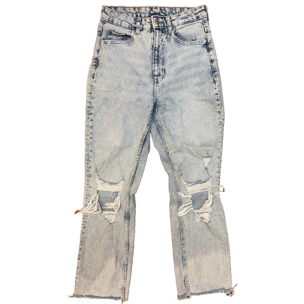 Divided Jeans Womens Light Wash Blue 4 H&M Distressed